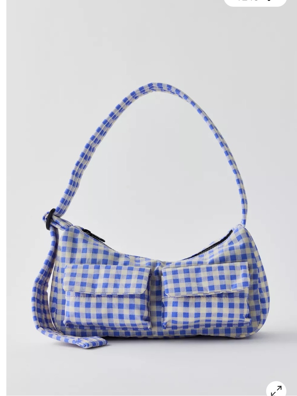 NWT BAGGU UO Exclusive Gingham Cargo Nylon Shoulder Bag